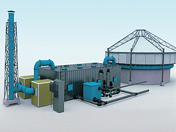 污水生物除臭設(shè)備工藝圖 污水生物除臭設(shè)備工藝圖